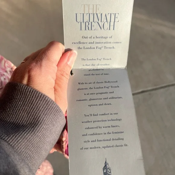 New London Fog floral rose Ladies XL ultimate trench coat double breasted - Picture 5 of 11